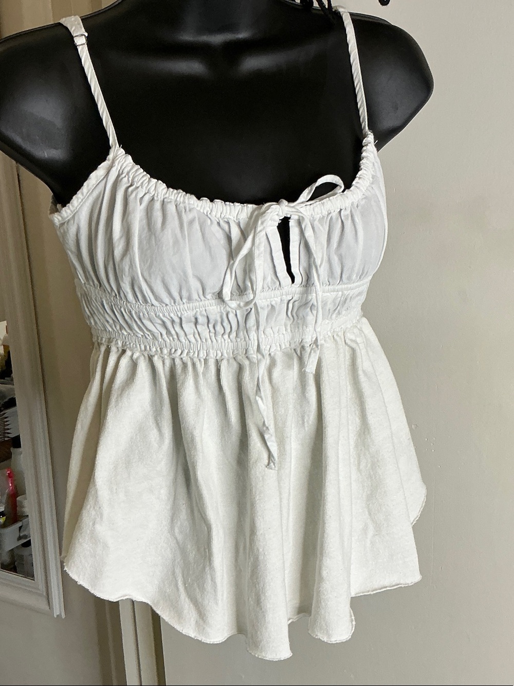 Free People White Scarlett Babydoll Cami Top Size XS - Picture 2 of 12